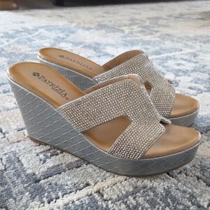 Silver Wedge Sandals